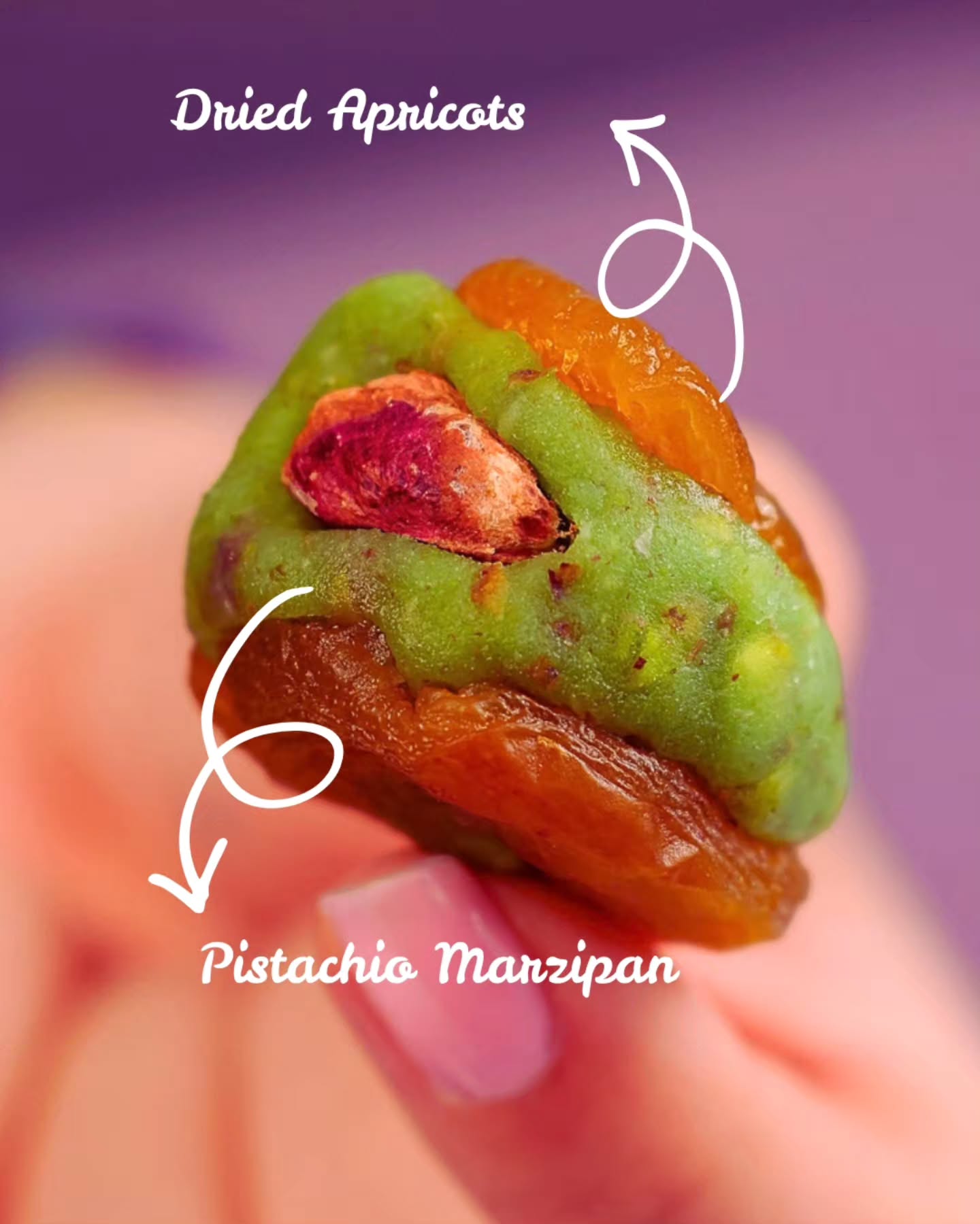 La Créole pastry with pistachio marzipan and dried apricots